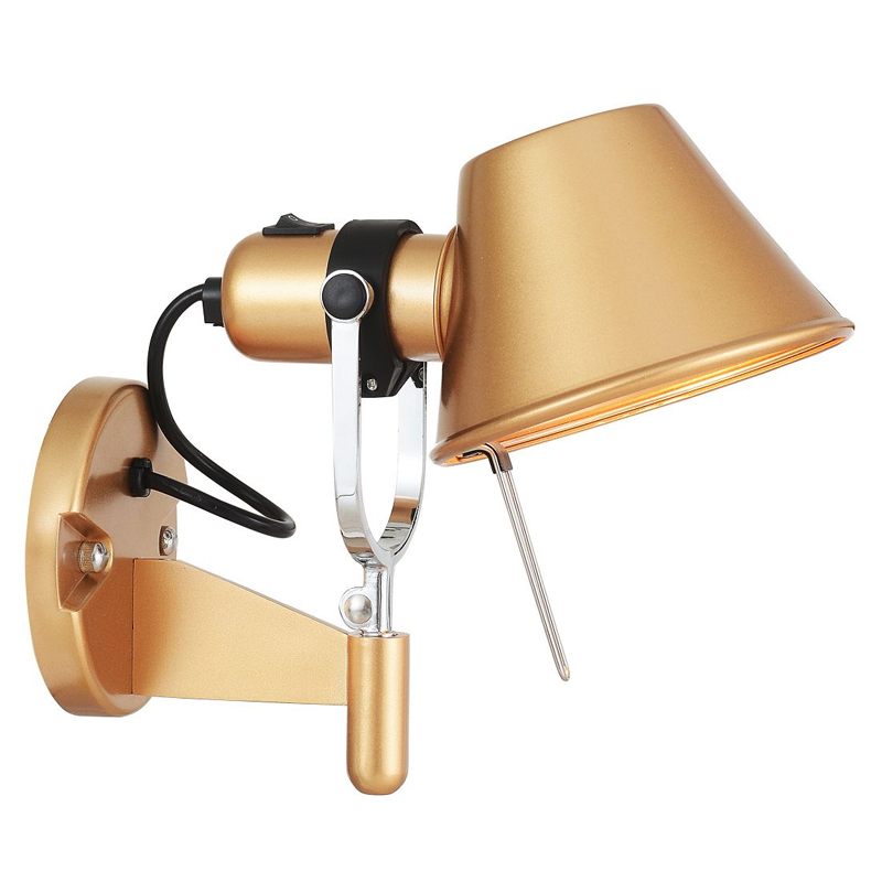 Бра золотого цвета с поворотным плафоном Artemide Золотой Хром Бра золотого цвета с поворотным плафоном Artemide Золотой Хром в Тюмени | Loft Concept