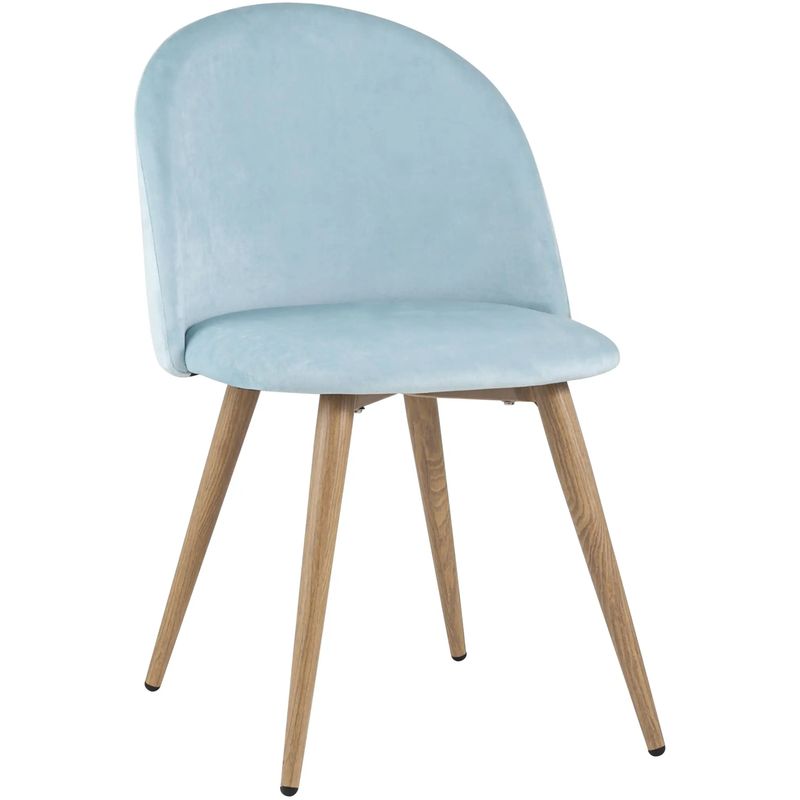 Стул Miruna Chair II Светло-Голубой Велюр Голубой пастельный Древесина Стул Miruna Chair II Светло-Голубой Велюр Голубой пастельный Древесина в Тюмени | Loft Concept