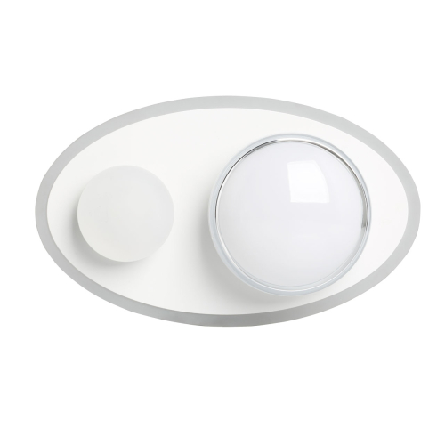 Бра овальной формы белого цвета с 2-мя лампами Lunar Pebbles Белый в Тюмени | Loft Concept 