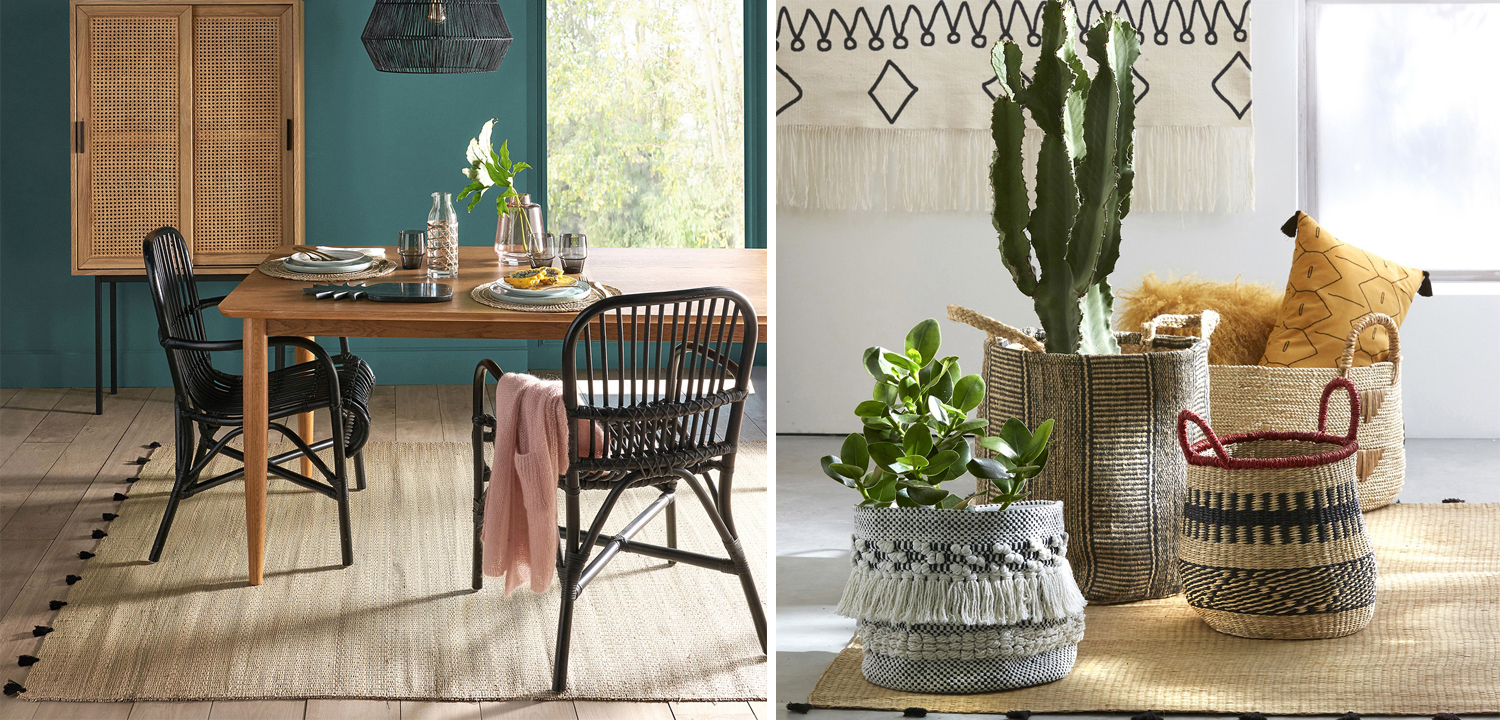 Ковер с помпонами Wicker Carpet - фото №1