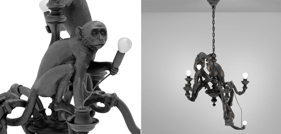 Люстра Seletti Monkey Chandelier Black Люстра Seletti Monkey Chandelier Black - Loft-Concept в Тюмени