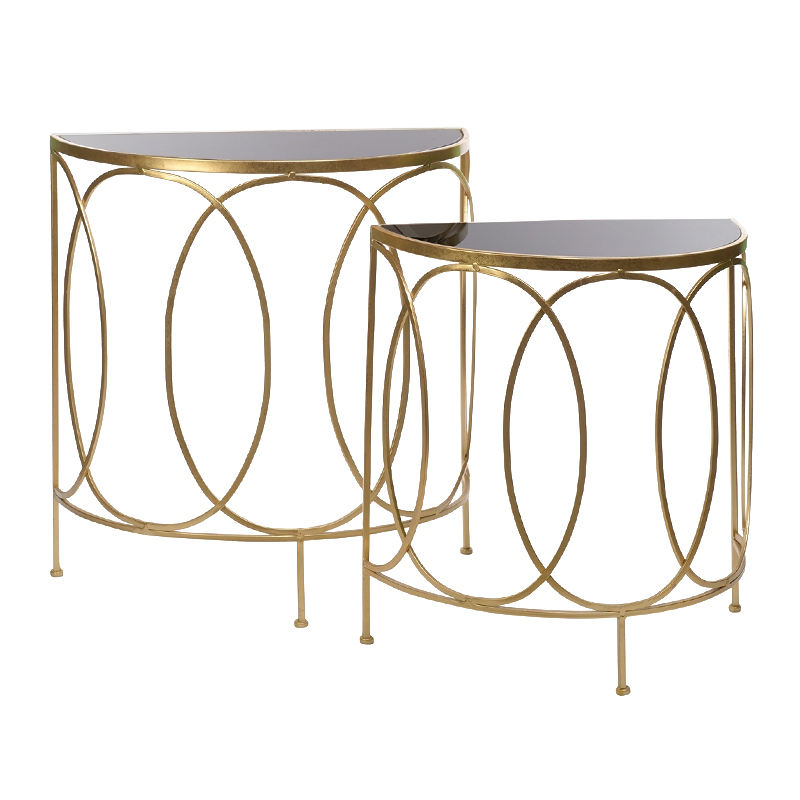 Консоль полукруглая Frame Metallic Gold Золотой Желтый Консоль полукруглая Frame Metallic Gold Золотой Желтый в Тюмени | Loft Concept