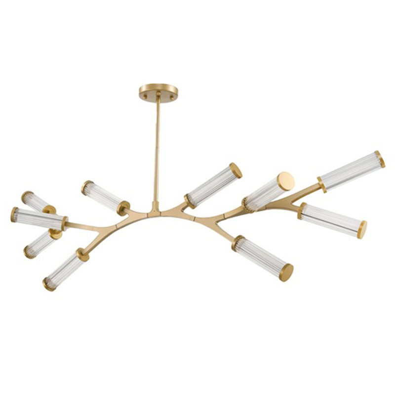 Люстра Cylinder Branches Chandelier Gold 10 Золотой Прозрачный Люстра Cylinder Branches Chandelier Gold 10 Золотой Прозрачный в Тюмени | Loft Concept
