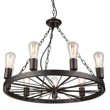 Подвесной светильник Loft Wheel Pendant 9 Коричневый винтаж Подвесной светильник Loft Wheel Pendant 9 Коричневый винтаж в Тюмени | Loft Concept