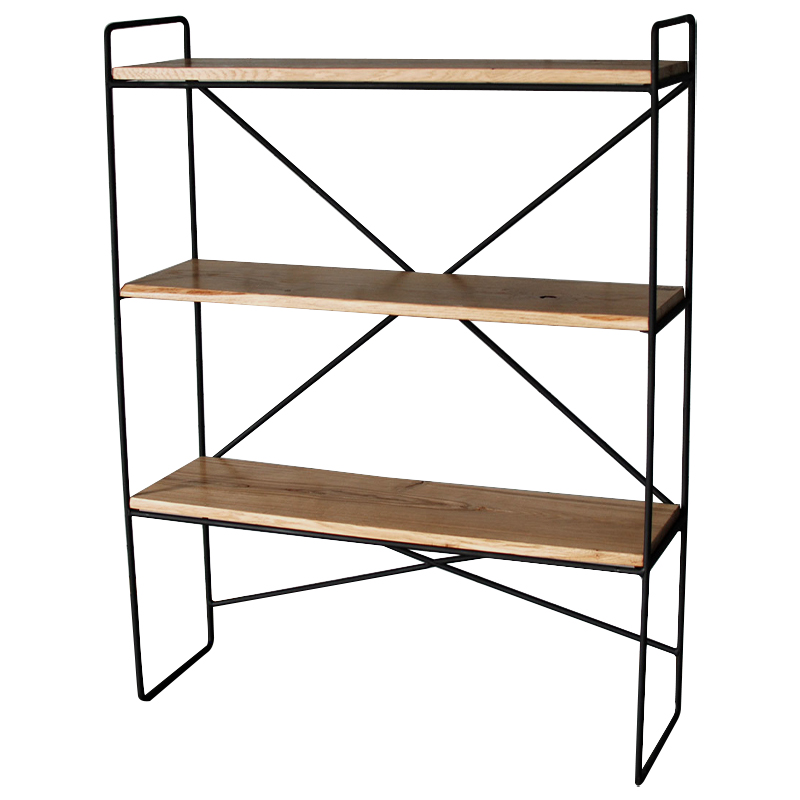 Стеллаж Ridley Industrial Metal Rust Rack Черный Светлый дуб Стеллаж Ridley Industrial Metal Rust Rack Черный Светлый дуб в Тюмени | Loft Concept