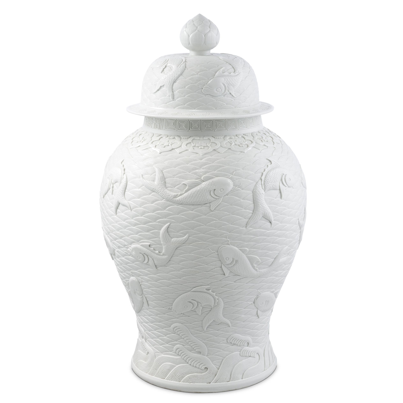 Ваза с крышкой Eichholtz Jar Voltaire Белый Ваза с крышкой Eichholtz Jar Voltaire Белый в Тюмени | Loft Concept