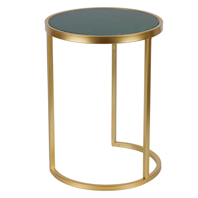 Приставной стол Round Table Marble gold зеленый мрамор Золотой Зеленый Приставной стол Round Table Marble gold зеленый мрамор Золотой Зеленый в Тюмени | Loft Concept