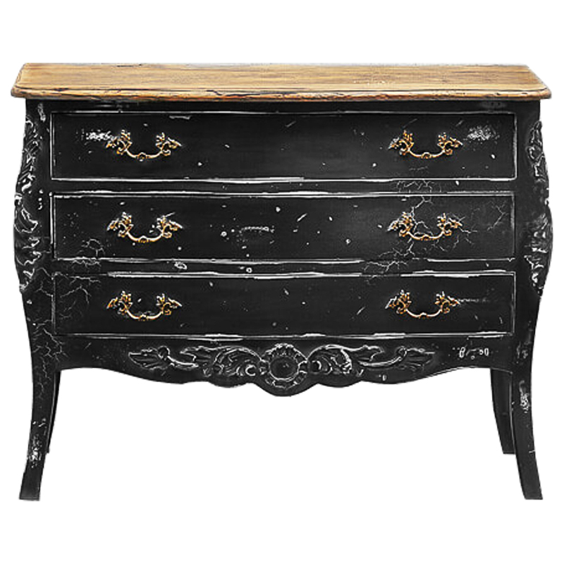 Комод в стиле прованс Carved Black Vintage Commode Черный Коричневый Винтажный черный Комод в стиле прованс Carved Black Vintage Commode Черный Коричневый Винтажный черный в Тюмени | Loft Concept