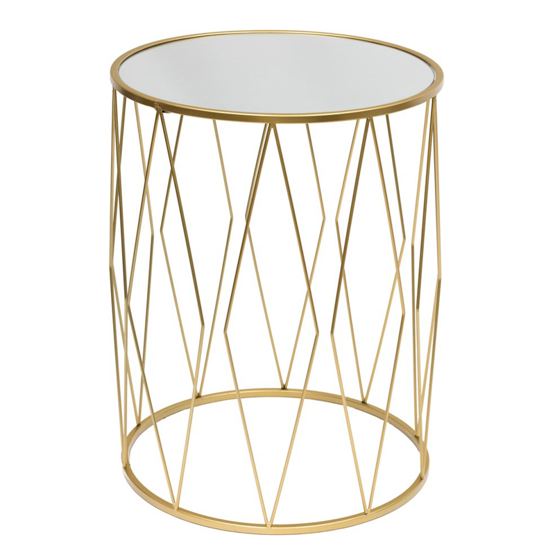 Приставной стол Geometric Interior Table белое стекло Золотой Белый Приставной стол Geometric Interior Table белое стекло Золотой Белый в Тюмени | Loft Concept