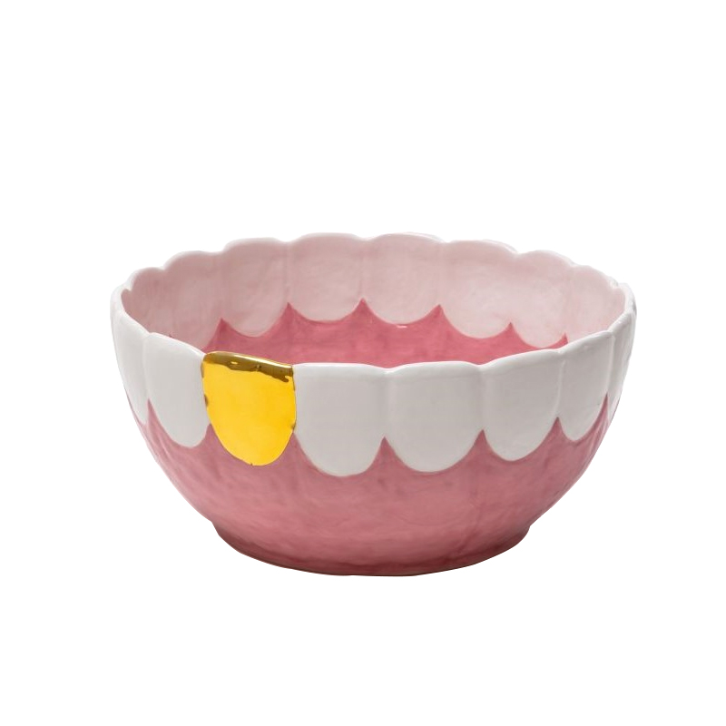 Блюдо Seletti Toothy Frootie Золотой Розовый Белый Блюдо Seletti Toothy Frootie Золотой Розовый Белый в Тюмени | Loft Concept