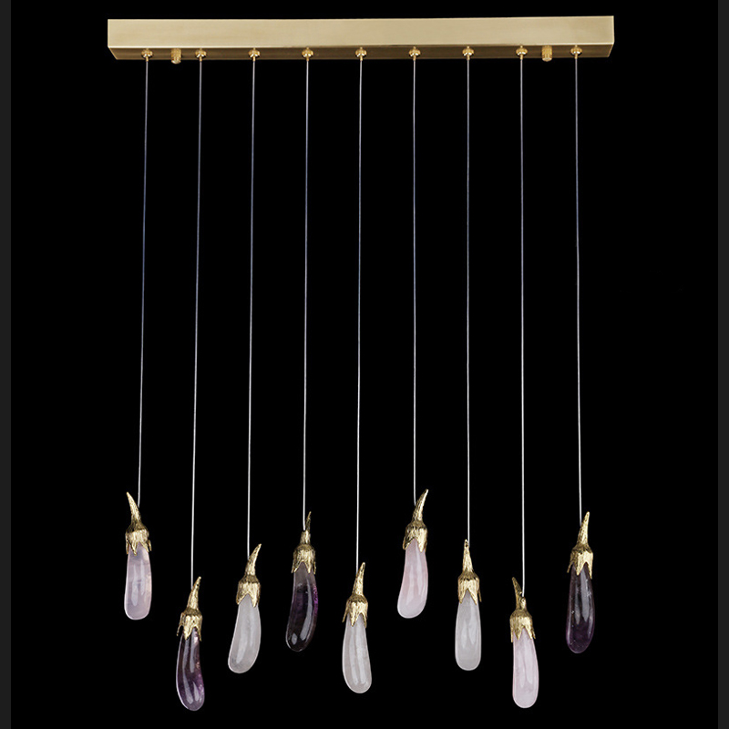 Люстра Eggplant Chandelier Line Латунь Белый Розовый пастельный Violet Dusk ( фиолетовый сумрак ) Люстра Eggplant Chandelier Line Латунь Белый Розовый пастельный Violet Dusk ( фиолетовый сумрак ) в Тюмени | Loft Concept