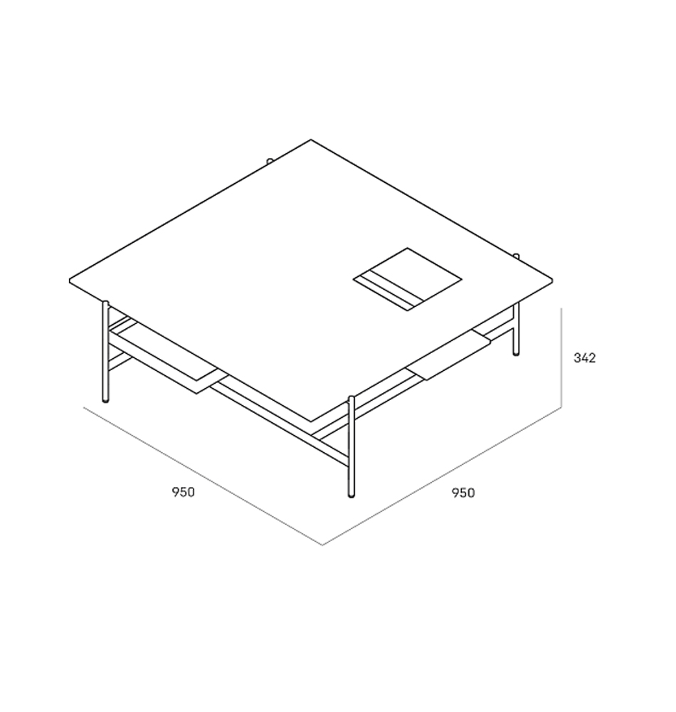 Karat журнальный столик цвета серый камень с съемным подносом в Тюмени