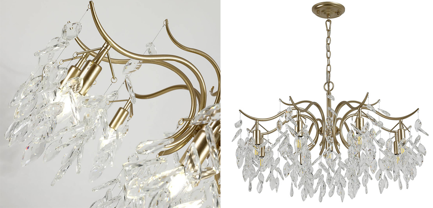 Люстра Hanging Crystal Leaves Chandelier 83 - фото