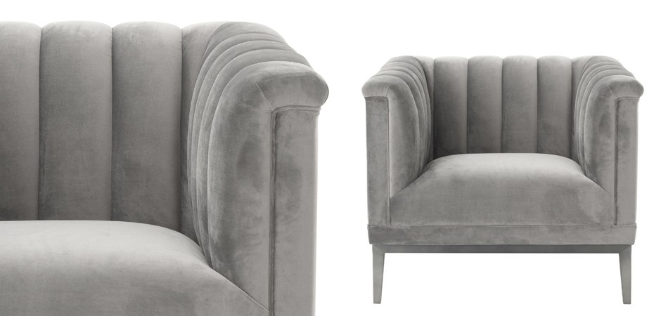 Кресло Eichholtz Chair Raffles Grey Кресло Eichholtz Chair Raffles Grey - Loft-Concept в Тюмени