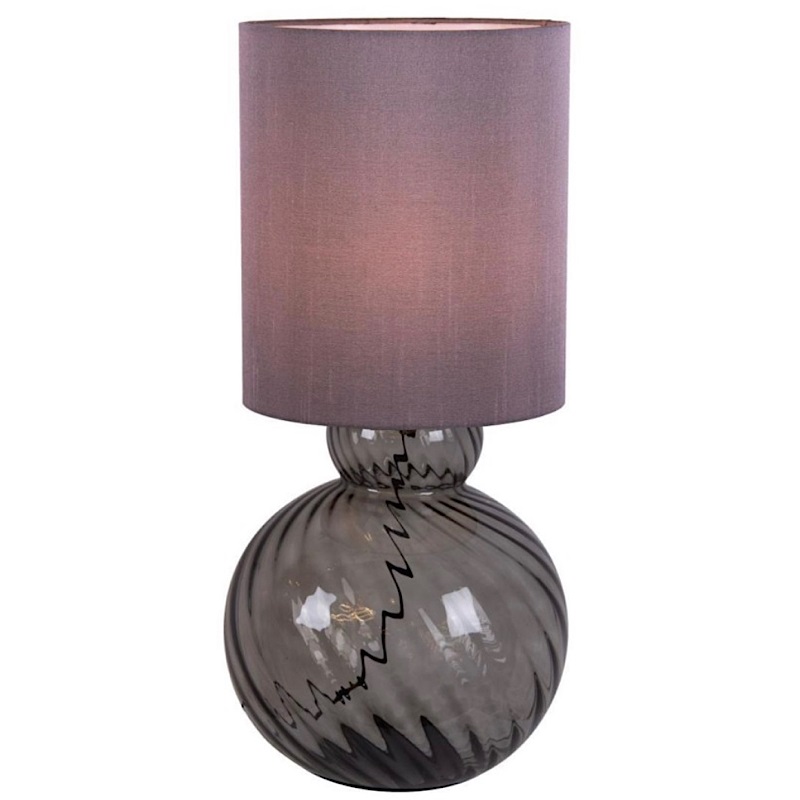 Настольная лампа Grey RIBBED BASE Серый Дымчатый (Smoke) Настольная лампа Grey RIBBED BASE Серый Дымчатый (Smoke) в Тюмени | Loft Concept