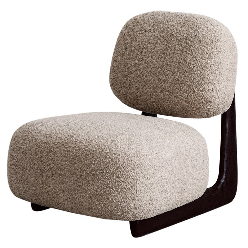 Кресло Eesa Cozy Wood Armchair Черный Бежевый Кресло Eesa Cozy Wood Armchair Черный Бежевый в Тюмени | Loft Concept
