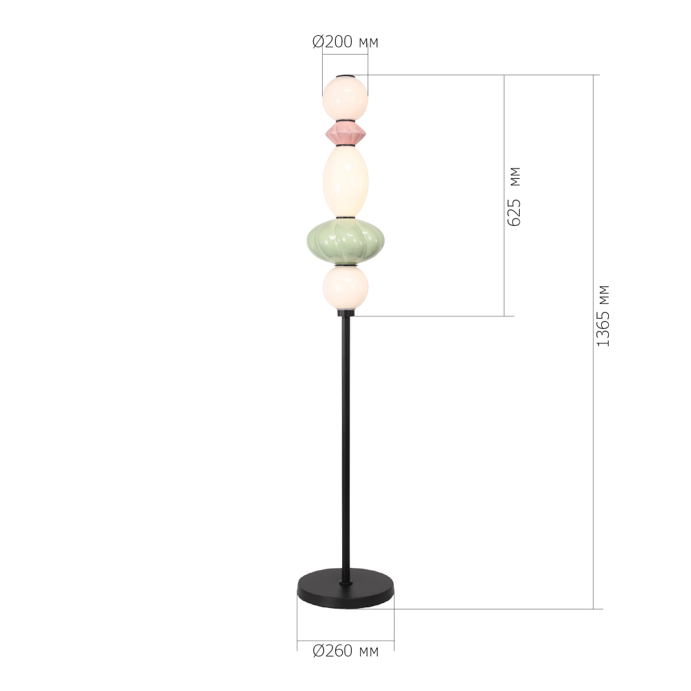 Торшер с фигурными керамическими элементами Fragrant Light в Тюмени