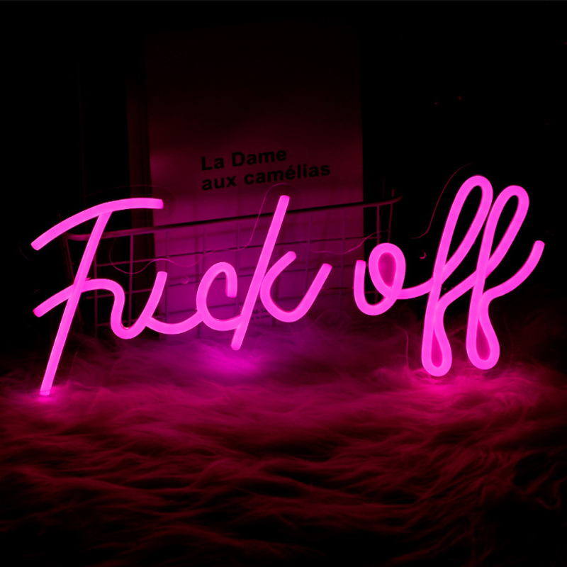 Неоновая настенная лампа Fuck Off Neon Wall Lamp Розовый Розовый Прозрачный Неоновая настенная лампа Fuck Off Neon Wall Lamp Розовый Розовый Прозрачный в Тюмени | Loft Concept