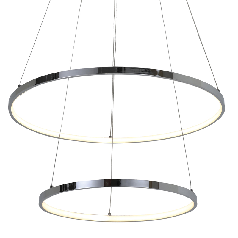 Люстра Ring Horizontal Double chromium 60+40 Хром Люстра Ring Horizontal Double chromium 60+40 Хром в Тюмени | Loft Concept
