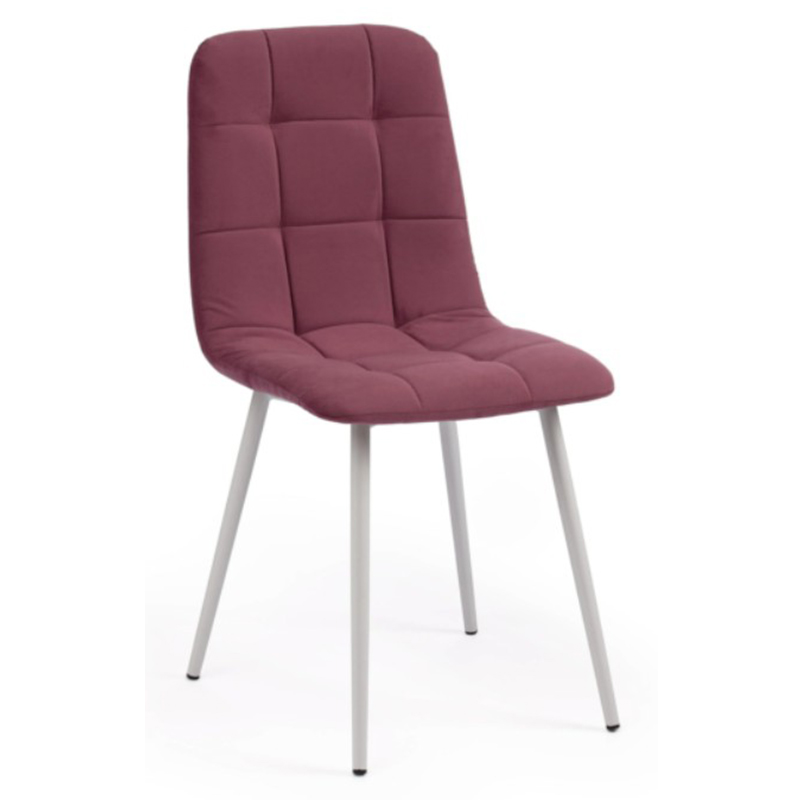 Стул Nancy Velour Plum Chair Сливовый (Plum) Белый Стул Nancy Velour Plum Chair Сливовый (Plum) Белый в Тюмени | Loft Concept