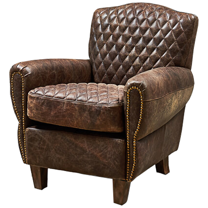 Кресло Jody Armchair Brown Leather Коричневый винтаж Коричневый Кресло Jody Armchair Brown Leather Коричневый винтаж Коричневый в Тюмени | Loft Concept