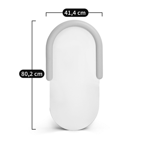 Зеркало овальное Curved Furniture бежевое в Тюмени