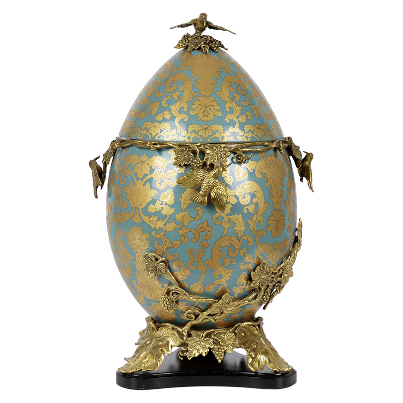 Шкатулка фарфоровая с крышкой с бронзовыми элементами Porcelain & Bronze Серый бетон Золотой Шкатулка фарфоровая с крышкой с бронзовыми элементами Porcelain & Bronze Серый бетон Золотой в Тюмени | Loft Concept
