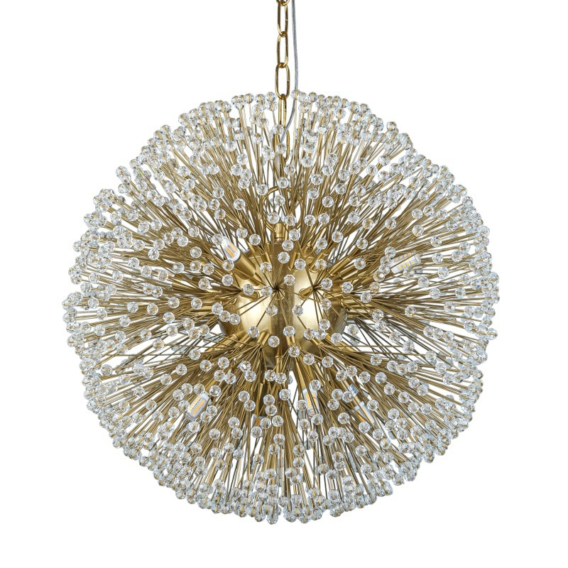 Люстра Dickinson Gold Chandelier Прозрачное Стекло Золотой Люстра Dickinson Gold Chandelier Прозрачное Стекло Золотой в Тюмени | Loft Concept