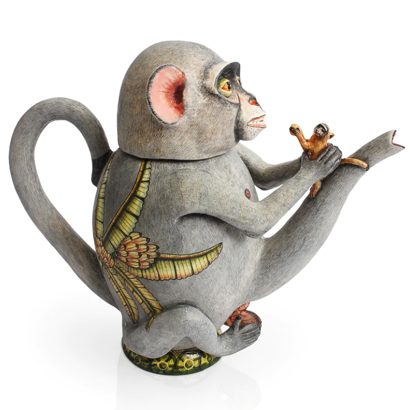 Кувшин Обезьяна с Белкой Monkey Teapot Серый Кувшин Обезьяна с Белкой Monkey Teapot Серый в Тюмени | Loft Concept