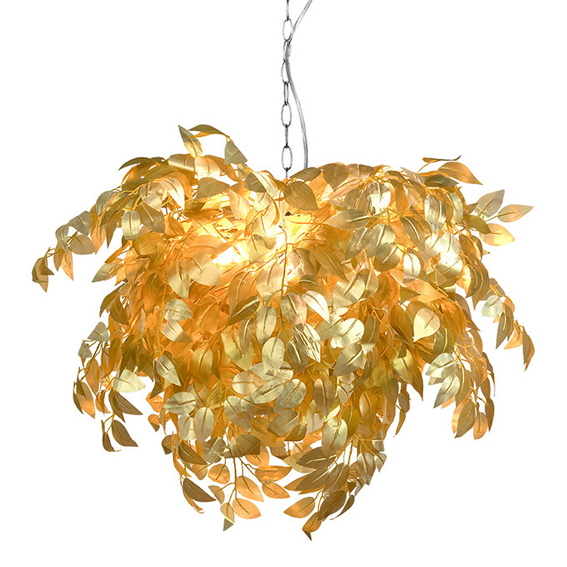 Люстра Golden Autumn Leaves Золотой Хром Люстра Golden Autumn Leaves Золотой Хром в Тюмени | Loft Concept
