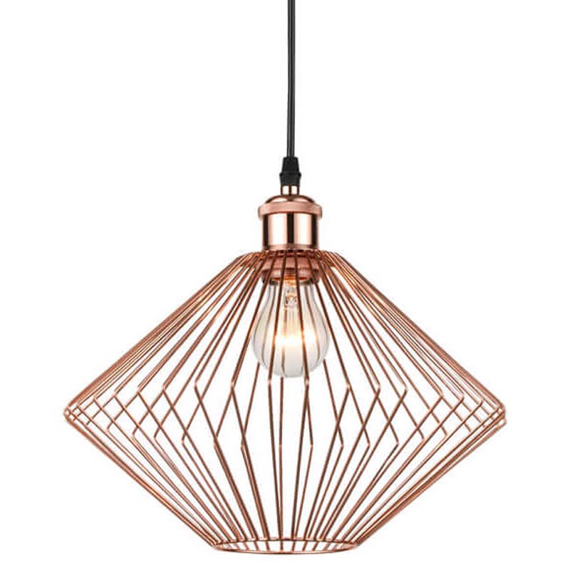 Подвесной светильник Loft Wire Cage pink gold Розовое золото Черный Подвесной светильник Loft Wire Cage pink gold Розовое золото Черный в Тюмени | Loft Concept