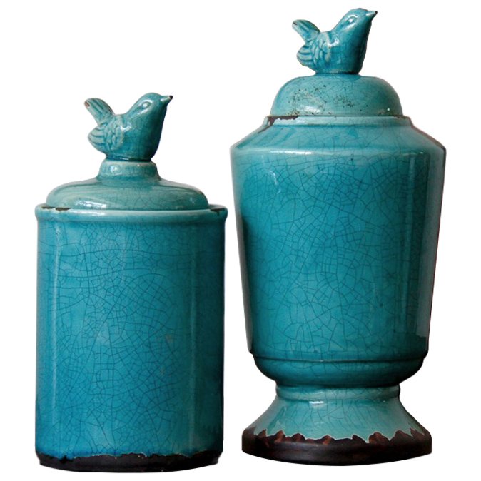 Ваза Turquoise bird Бирюзовый Ваза Turquoise bird Бирюзовый в Тюмени | Loft Concept