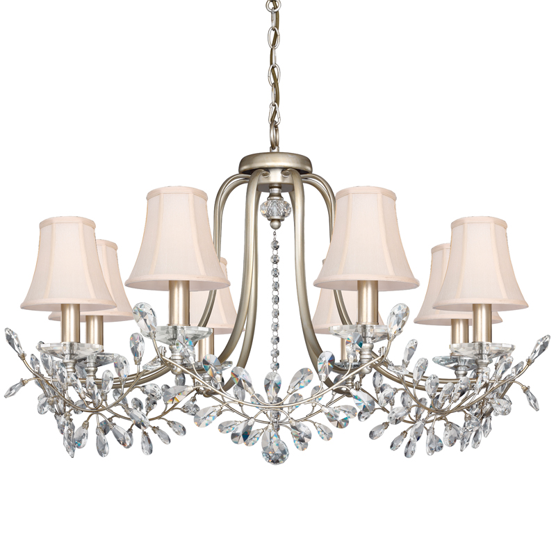 Люстра Loretta Chandelier Серебряный Прозрачный Кремовый Люстра Loretta Chandelier Серебряный Прозрачный Кремовый в Тюмени | Loft Concept
