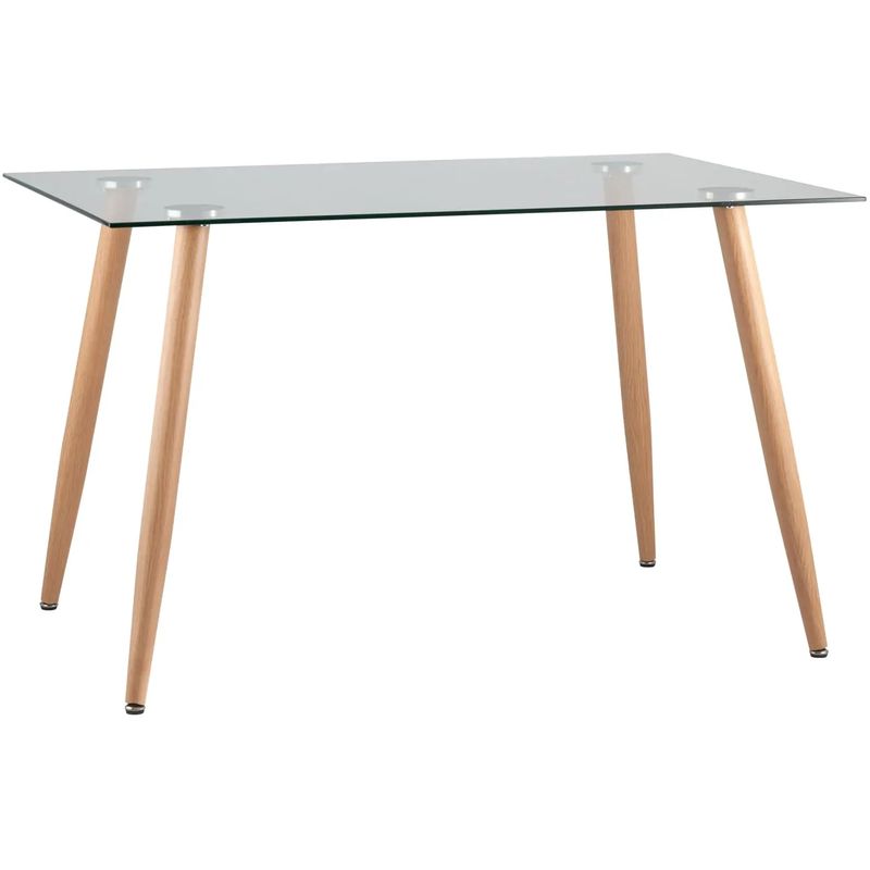 Стол обеденный Wood and Glass Стеклянная столешница Прозрачное Стекло Древесина Стол обеденный Wood and Glass Стеклянная столешница Прозрачное Стекло Древесина в Тюмени | Loft Concept