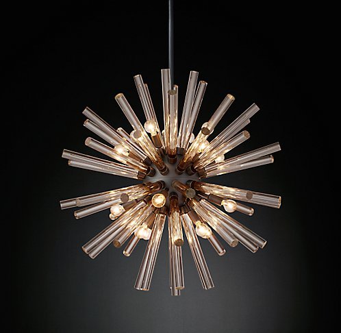 Светильник Crystal Starburst Chandelier Round Черный Светильник Crystal Starburst Chandelier Round Черный в Тюмени | Loft Concept