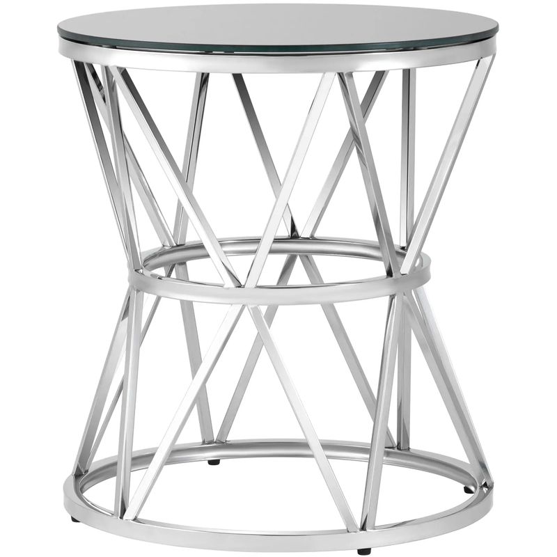Стол приставной Beranger Collection Silver Серебряный Черный в Тюмени | Loft Concept 