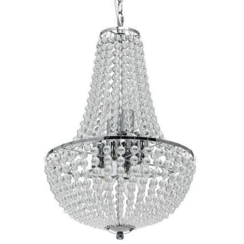 Люстра Virginia Clear Beads Chandelier chrome Хром Прозрачное Стекло Люстра Virginia Clear Beads Chandelier chrome Хром Прозрачное Стекло в Тюмени | Loft Concept
