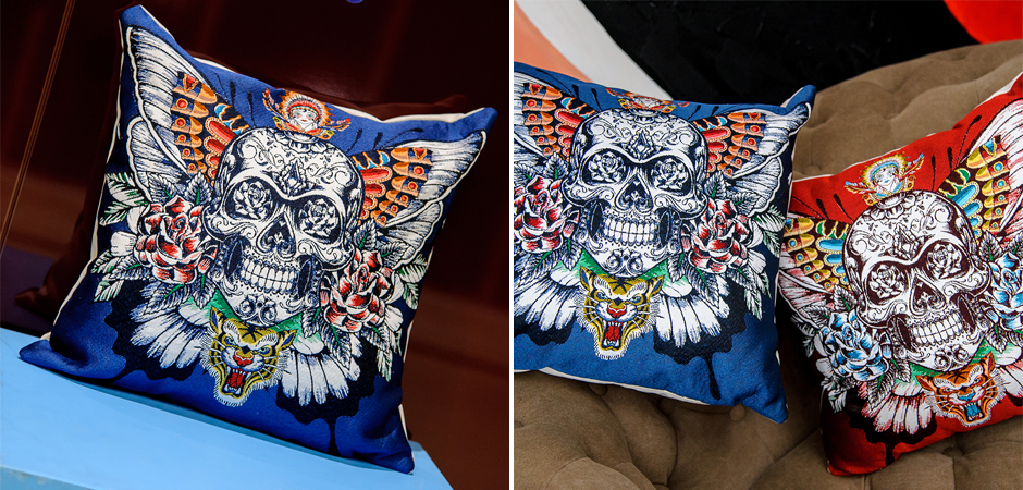Декоративная подушка Ghost Rider Blue Декоративная подушка Ghost Rider Blue - Loft-Concept в Тюмени