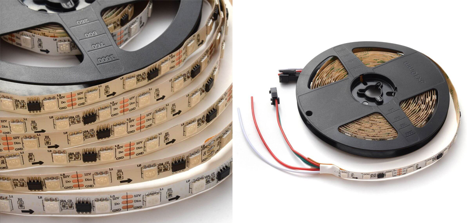 Комплект цифровой светодиодной ленты 14,4W/m 60Led/m 5050SMD разноцветная 5M Комплект цифровой светодиодной ленты 14,4W/m 60Led/m 5050SMD разноцветная 5M - Loft-Concept в Тюмени