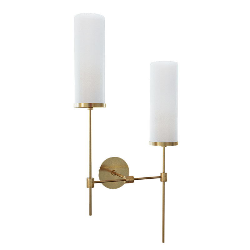 Бра Дизайнерское Candle Holder 2 лампы Латунь Белый Бра Дизайнерское Candle Holder 2 лампы Латунь Белый в Тюмени | Loft Concept