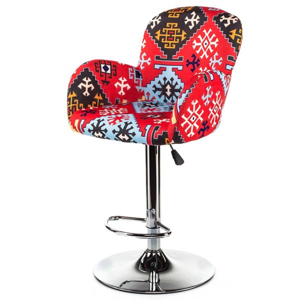 Барный стул Kelim Bar Stool Красный Хром Барный стул Kelim Bar Stool Красный Хром в Тюмени | Loft Concept