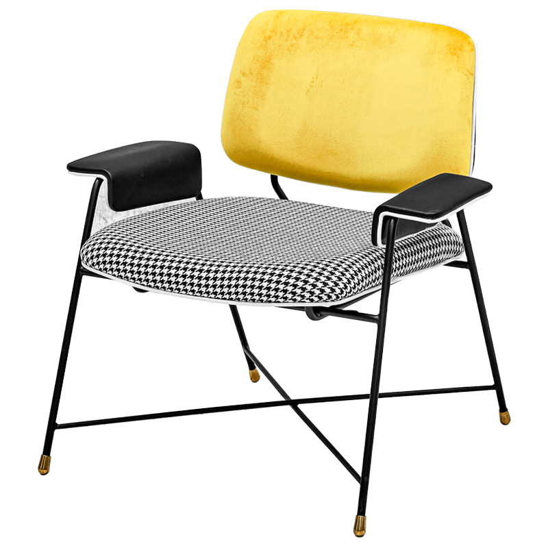 Кресло Bagot Chair Yellow Черно-белый Желтый Кресло Bagot Chair Yellow Черно-белый Желтый в Тюмени | Loft Concept