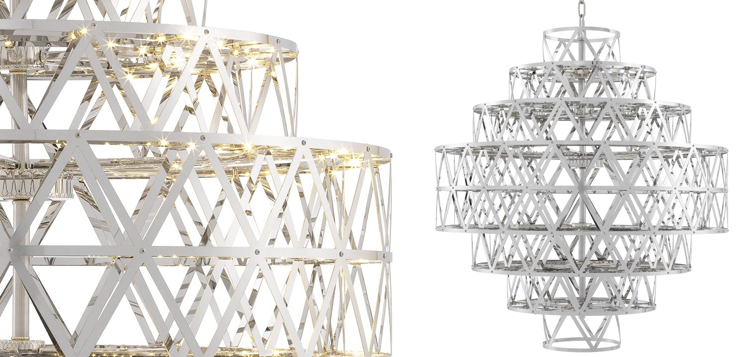 Люстра Eichholtz Chandelier Clinton Nickel - фото