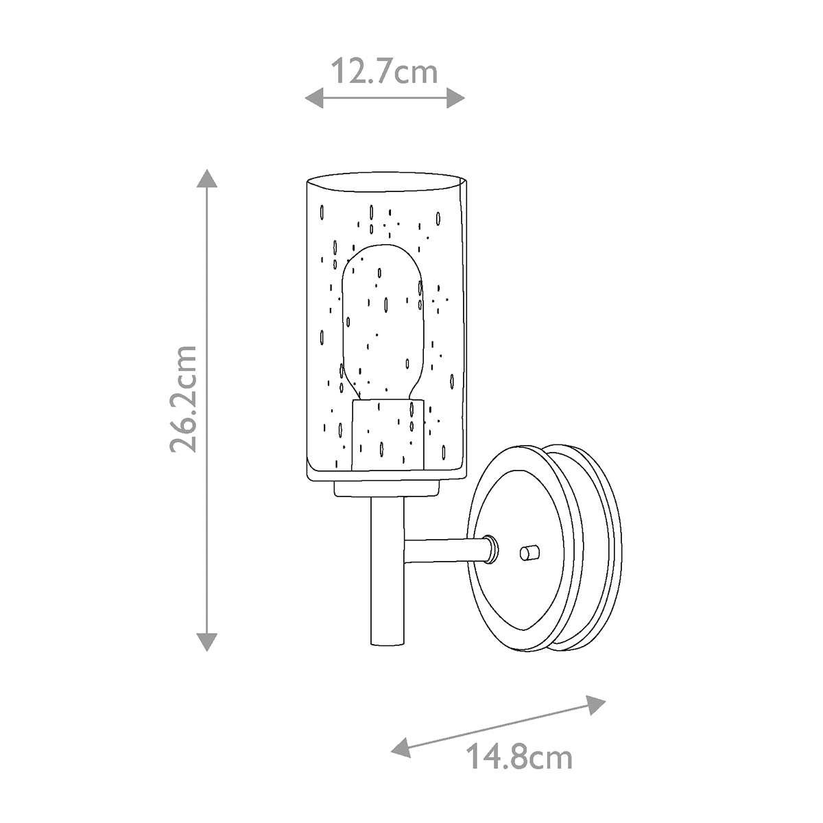 Бра с плафоном в форме цилиндра из прозрачного стекла с пузырьками Hinkley в Тюмени