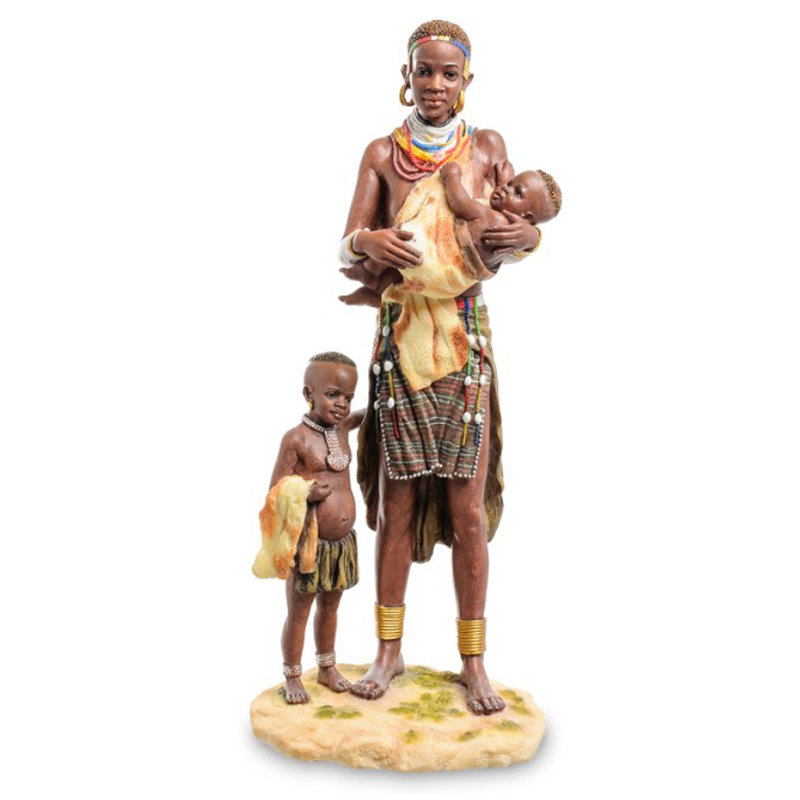 Статуэтка African woman with children Коричневый Мульти Статуэтка African woman with children Коричневый Мульти в Тюмени | Loft Concept