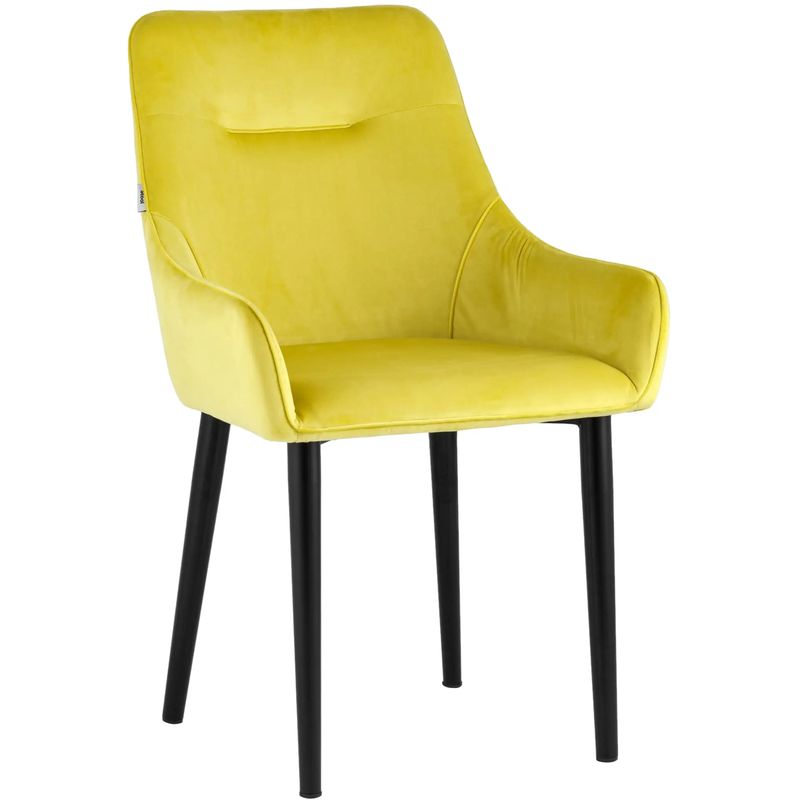 Стул Joan Chair Желтый Велюр Желтый Черный Стул Joan Chair Желтый Велюр Желтый Черный в Тюмени | Loft Concept