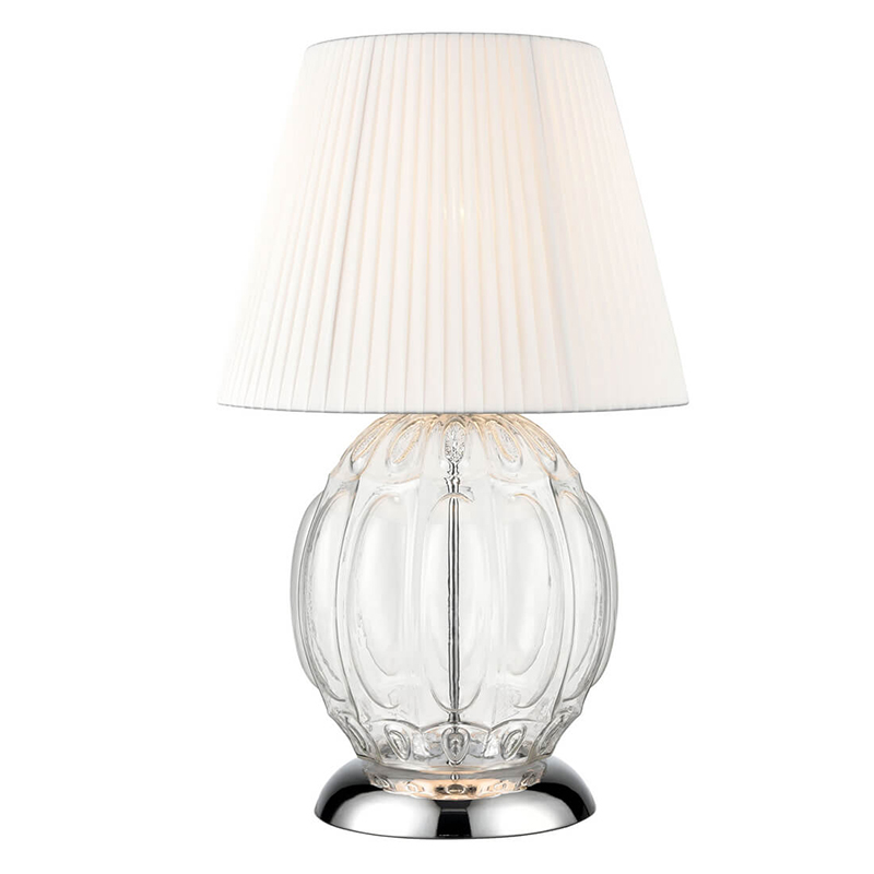 Настольная лампа Прозрачное Стекло Hailey Table Lamp Прозрачное Стекло Белый Хром Настольная лампа Прозрачное Стекло Hailey Table Lamp Прозрачное Стекло Белый Хром в Тюмени | Loft Concept