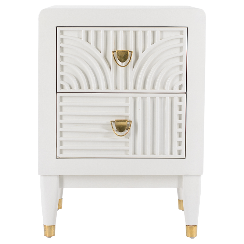Тумба Seymour Bedside Table White Латунь Белый Тумба Seymour Bedside Table White Латунь Белый в Тюмени | Loft Concept
