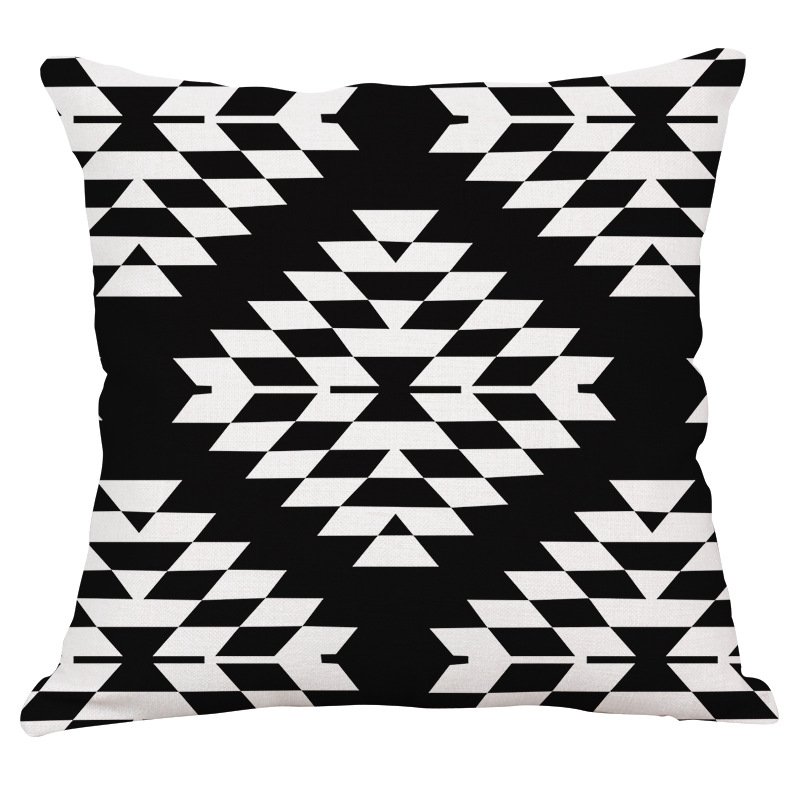 Декоративная подушка Black and White Pattern #3 Черно-белый Декоративная подушка Black and White Pattern #3 Черно-белый в Тюмени | Loft Concept