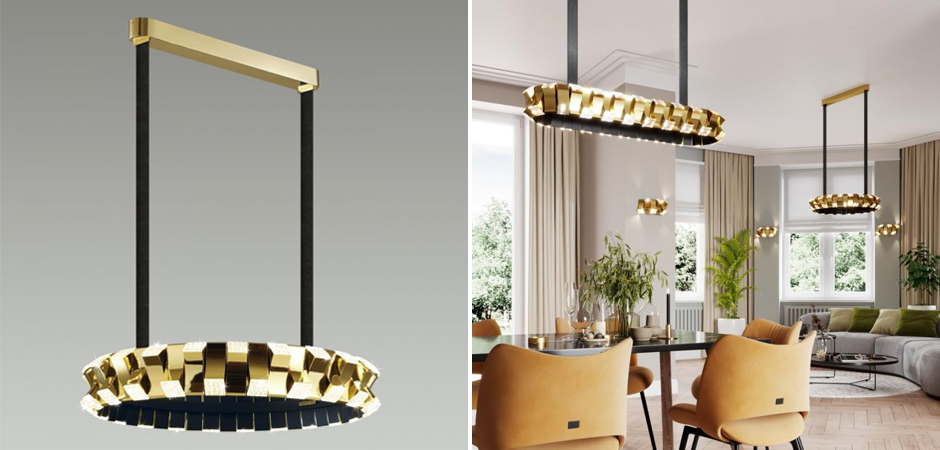Люстра Rotus Gold Круглая Люстра Rotus Gold Круглая - Loft-Concept в Тюмени